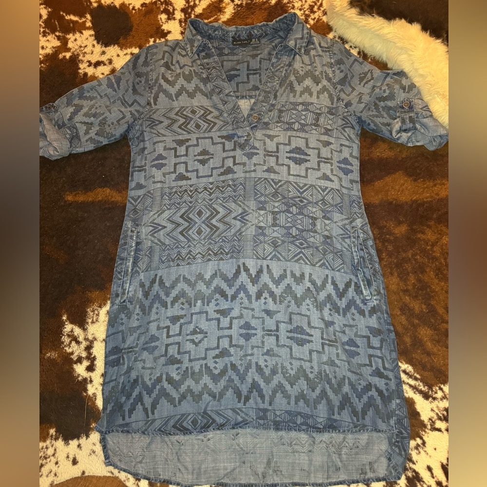 BLACK TAPE_ denim dress
